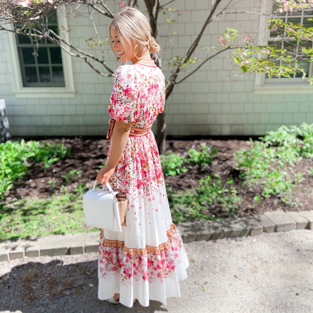 Kimberly Whitman x Antonio Melani floral maxi dress. Size 0.